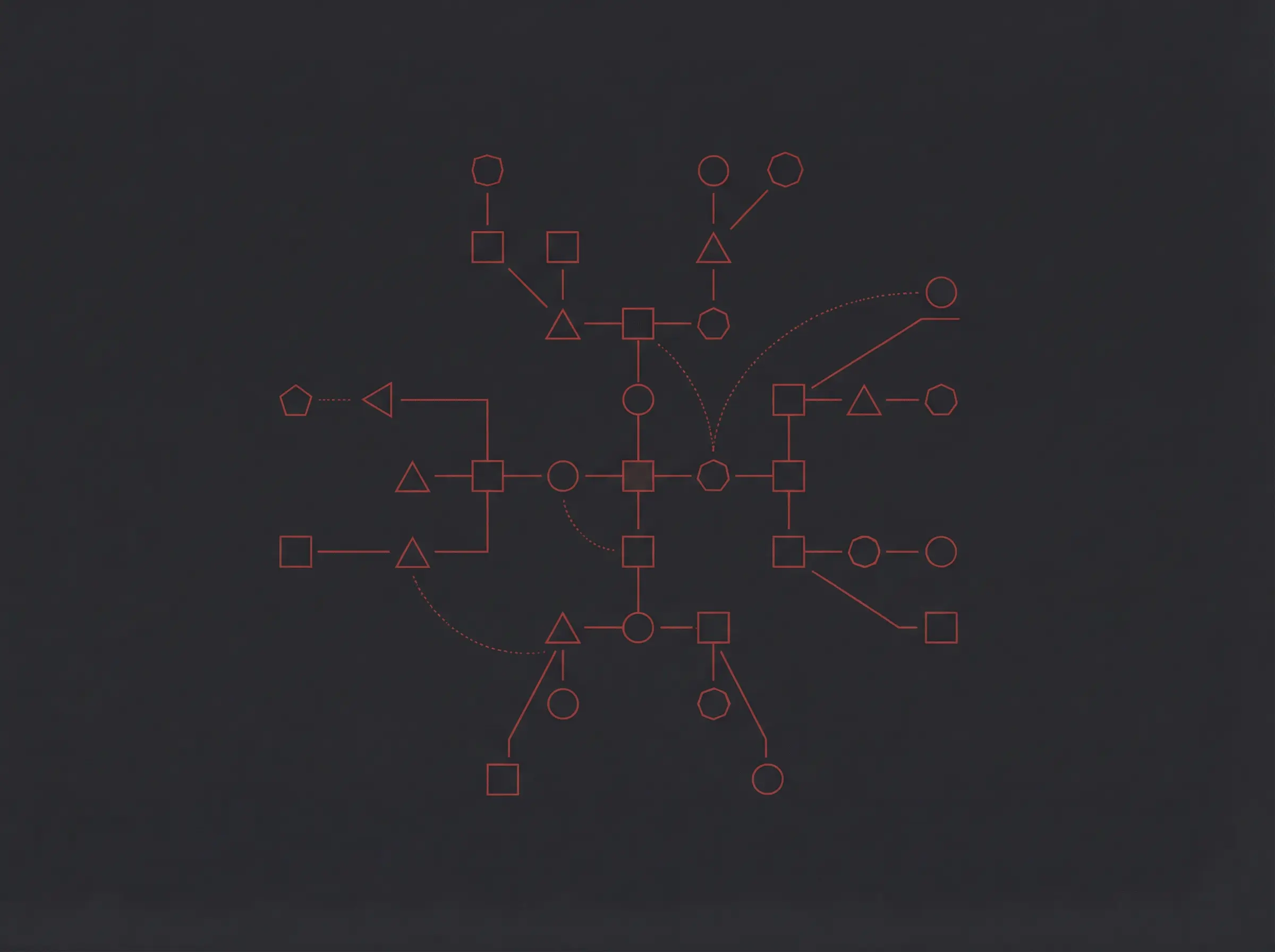 Абстрактная визуализация логики и структуры мышления, 800x600