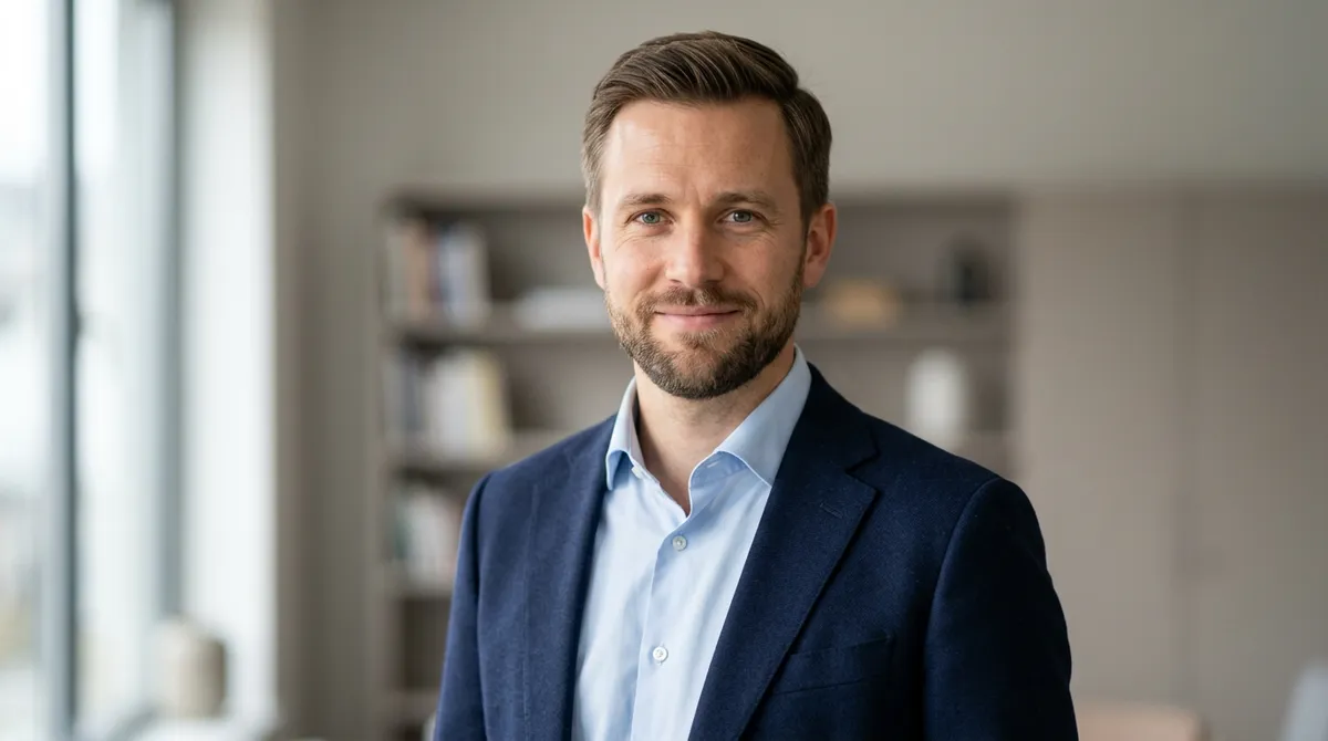 Portret Marcina Zielińskiego — redaktora merytorycznego programu edukacyjnego